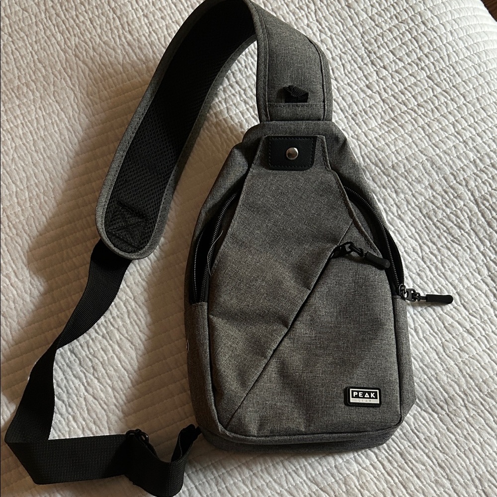 Gray sling Bag
